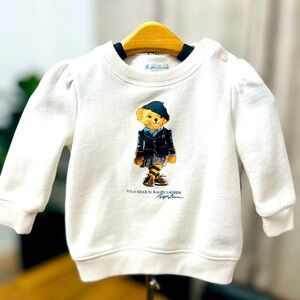 RALPH LAUREN POLO BEAR BABY GIRL SWEATSHIRT